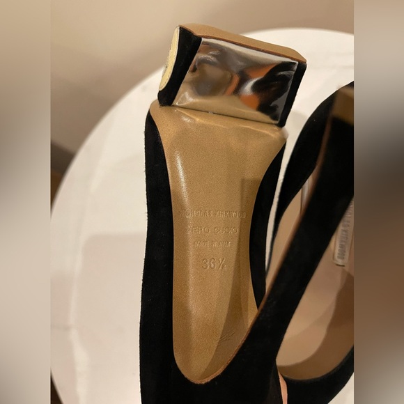 Nicholas Kirkwood Black Suede Platform Pumps Size 36.5 - Picture 5 of 5